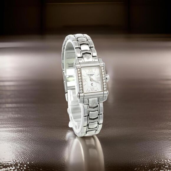 Philippe Charriol Diamond Ladies Wristwatch 6.5" Stainless Steel 22.8 mm CH1 - Picture 4 of 11